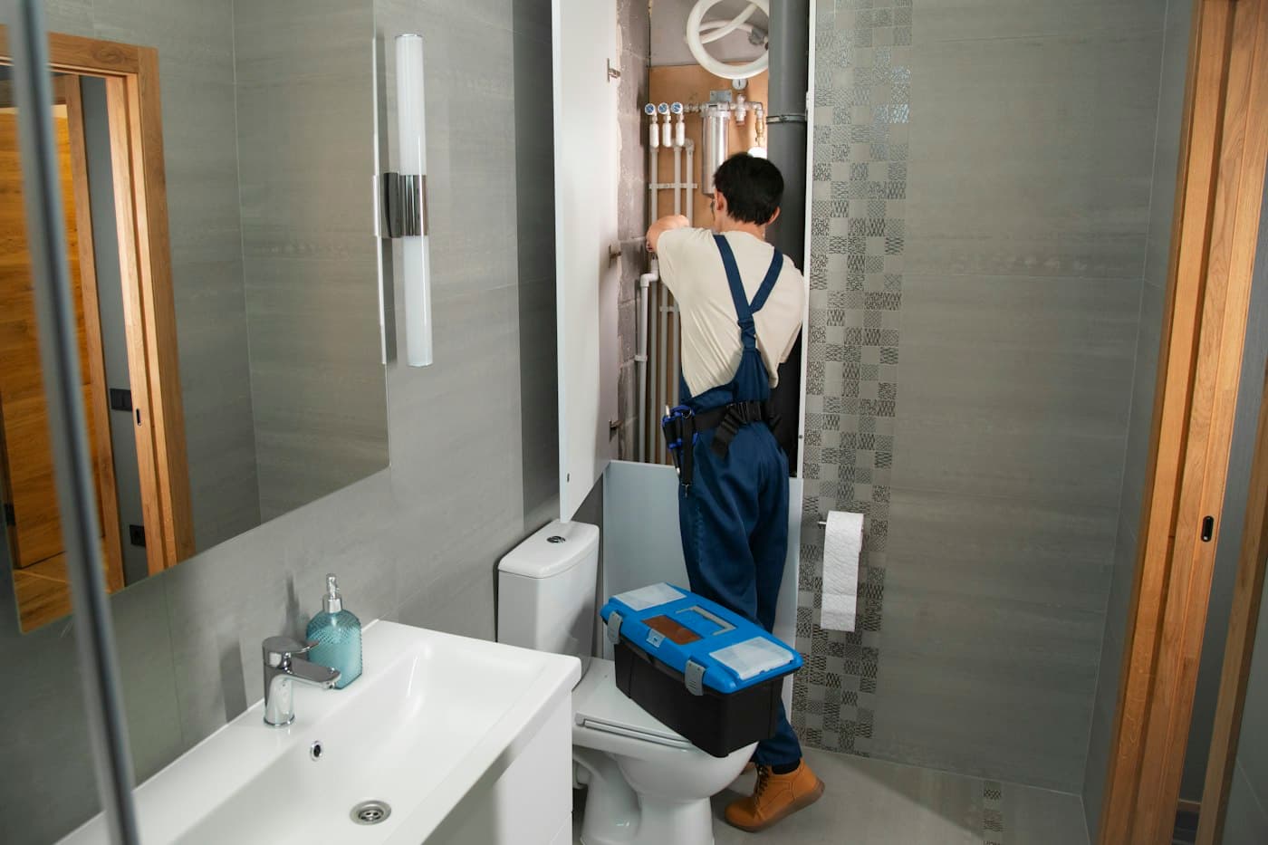 Phao cơ kẹt, nước tràn từ bồn xuống mái